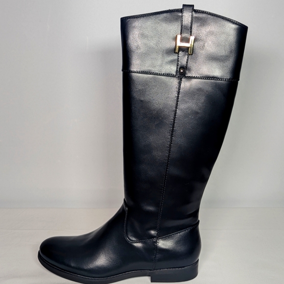 NEW Tommy Hilfiger Womens SHYENNE Equestrian Boot black sz 10 - Picture 2 of 5